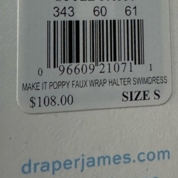 Draper James Faux Wrap Halter Swimsiit - Picture 6 of 8